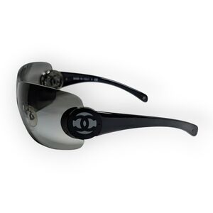 CHANEL Black and Silver Sunglasses